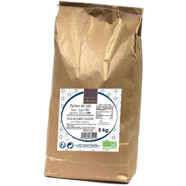 FARINE DE BLE T80 BISE FRANCE (5KG) NATUR'AVENIR